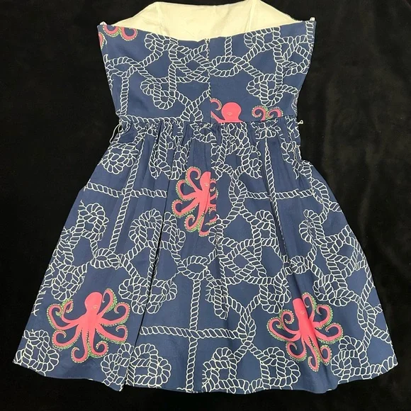 Melly M Blue and Pink Octopus Dress - Picture 2 of 7